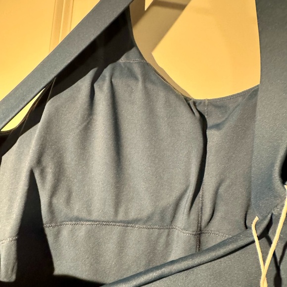 Backless Twisted Flare Mini Dance Active Dress w pads medium long - Picture 7 of 8